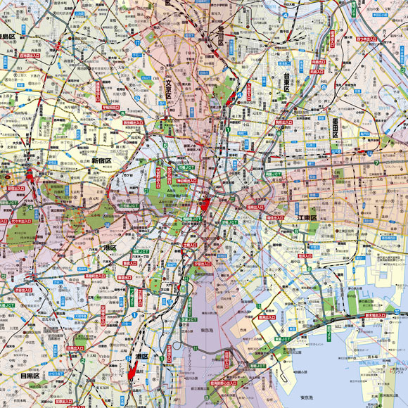方位地図画像サンプル1/7万 方位地図画像サンプル1/50万