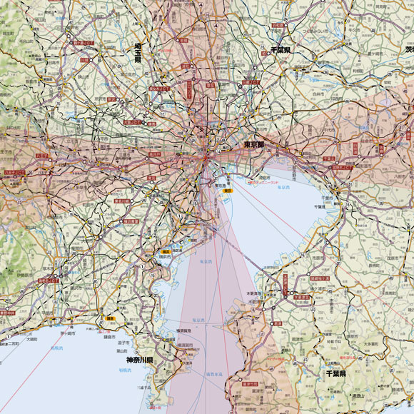 方位地図画像サンプル1/50万 方位地図画像サンプル1/50万